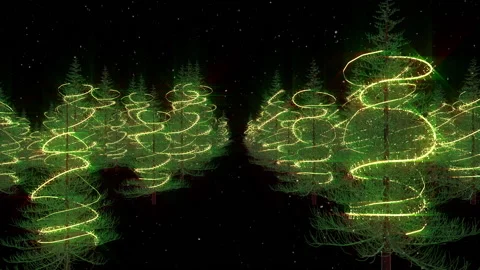 Glow Christmas tree loop animation 스톡 동영상 146823193