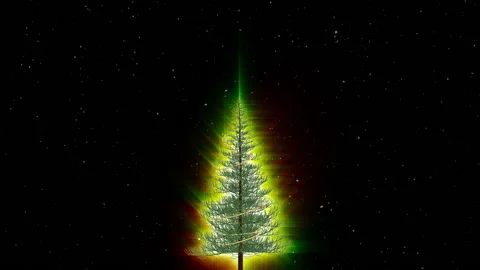 Glow Christmas tree loop animation Vídeo Stock 146823250