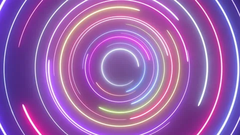 Glow circle neon light background. Circle rotation. Stock Footage 231620462