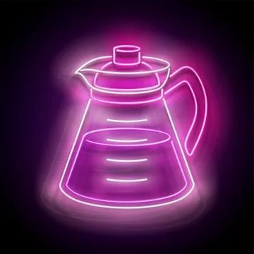 Glow Coffee Pot Stock Illustration