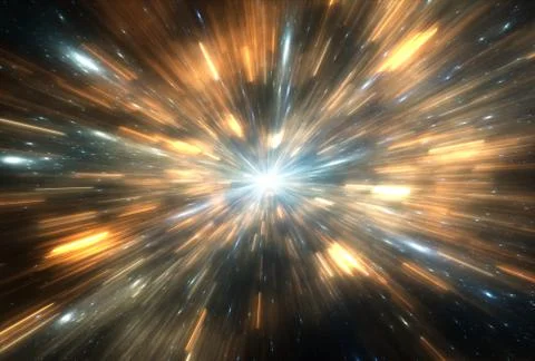 Glow color light particles explosion. 스톡 일러스트