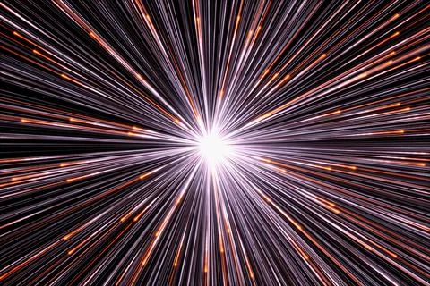 Glow color light particles explosion. Stock Illustration