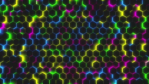 Glow color polygon background 4K Stock Footage 109536924