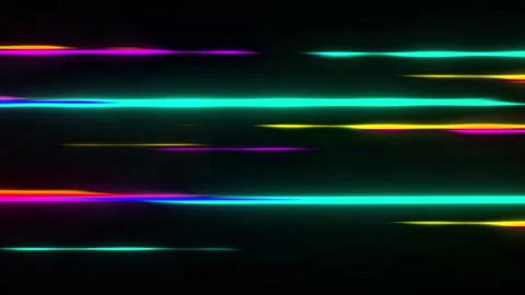 Glow Colored Light Lines Slow Flowing Loop Motion Background Stock Footage 209948857