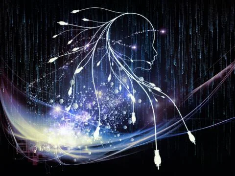 Glow of Connection Stock Illustration
