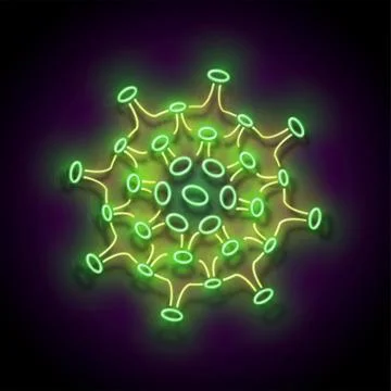 Glow Coronavirus Pathogen Illustrazione stock