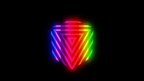 Glow cube pattern alpha Stock Footage 115531866