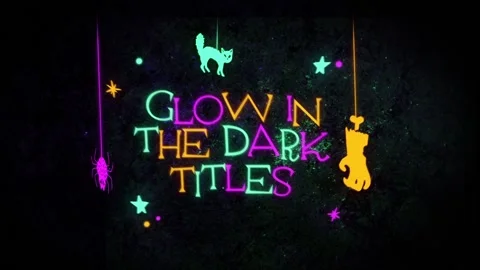 Glow in the Dark Titles Stock After Effects