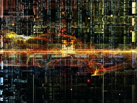 Glow of Digital Network Stock Illustration