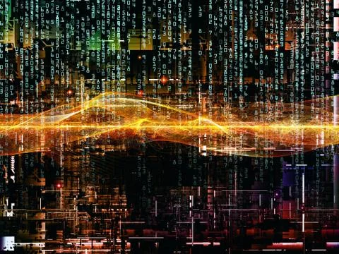 Glow of Digital Network 스톡 일러스트