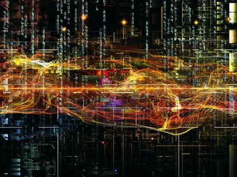 Glow of Digital Network Illustrazione stock
