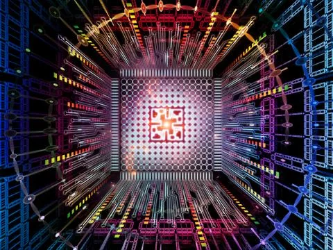 Glow of Digital Processor Illustrazione stock