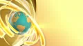Glow earth with gold stripes, loop HD Footage