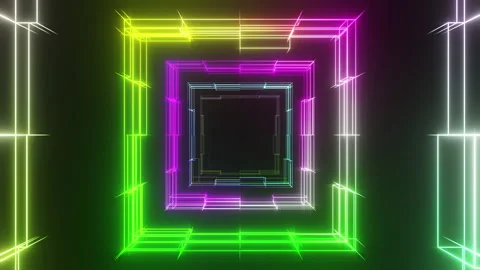 Glow Edge Colorful Vídeo Stock 288078607