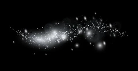 Glow effect. Decoration for the background. Christmas dust. Stock Illustration