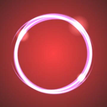 Glow effect eclipse circle vector Illustrazione stock