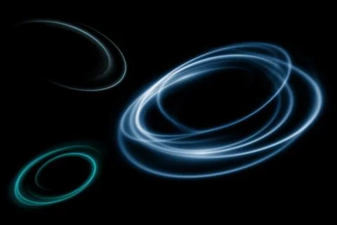 Glow effect. Ribbon glint. Abstract rotational border lines. Power energy. .. Stock-Illustration