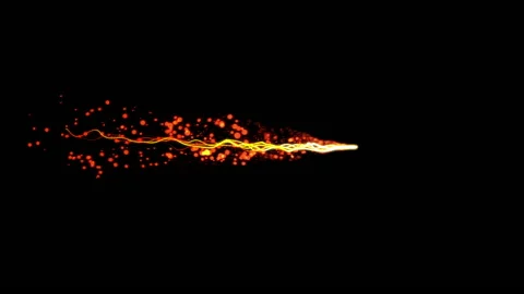 Glow fire particle trail effect animation Stock Footage 147259140