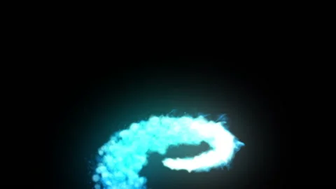 Glow fire particle trail effect circle animation Stock Footage 147259486