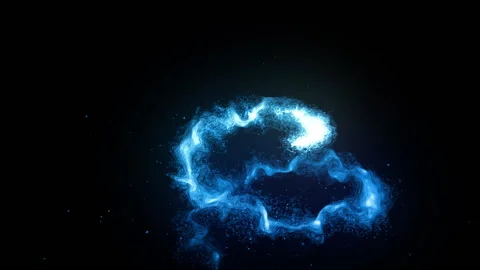 Glow fire particle trail effect circle animation Video stock 147259896