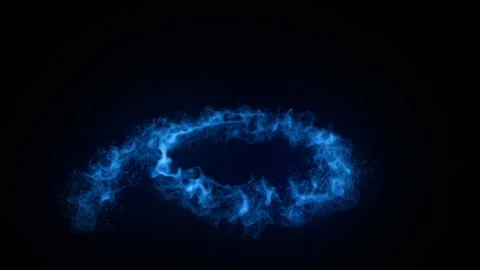 Glow fire particle trail effect circle animation Vídeo Stock 147260097