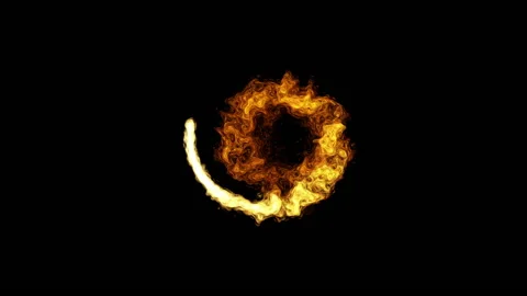 Glow fire particle trail effect circle animation Stock Footage 147260882