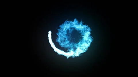 Glow fire particle trail effect circle animation Stock Footage 147260884