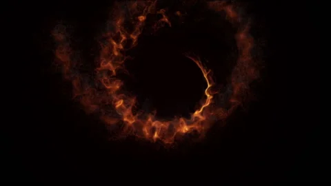 Glow fire particle trail effect circle animation Stock Footage 147261958