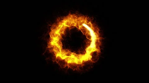 Glow fire particle trail effect circle animation Stock Footage 147262157
