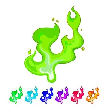 Glow flame cartoon vector graphic Stock Illustration