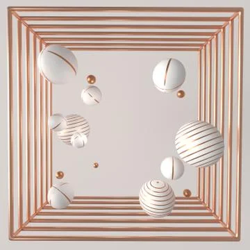 Glow Frame Perspective 3D Rendering Stock Illustration