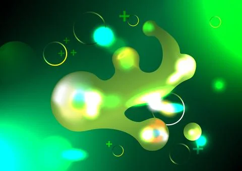 Glow geometric background. liquid shapes composition. Gradient vector art ill イラスト素材