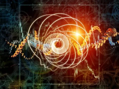 Glow of Geometry Illustrazione stock