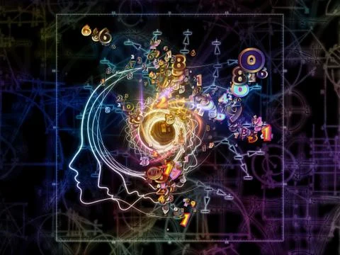 Glow of Geometry Illustrazione stock