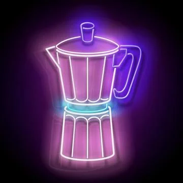 Glow Geyser Coffee Maker Stock Illustration