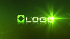 Glow Green Particle Light Streak Logo Reveal Animation Intro Stock After Effects