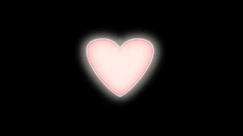 Glow hearts animations black screen Stock Footage 296517623