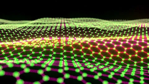 Glow Hexagonal grid Abstract Technology bg able to loop endless Stock Footage 315022027