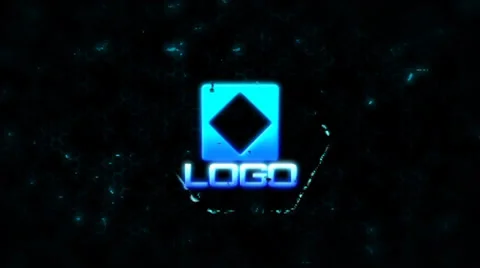 Glow Hi Tech Hex Logo Reveal Animation Intro Stock After Effects