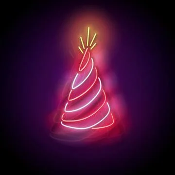 Glow Holiday Hat Stock Illustration