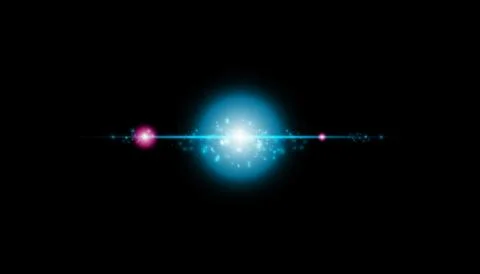 Glow isolated blue transparent effect, lens flare, explosion, glitter, line, sun Stock Illustration