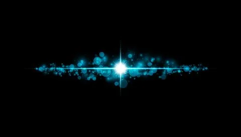 Glow isolated blue transparent effect, lens flare, explosion, glitter, line, sun Stock Illustration