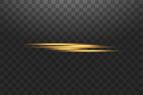 Glow isolated golden transparent effect, lens flare, explosion, glitter, line Stock Illustration