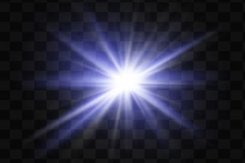 Glow isolated white light effect, lens flare Stock Illustration