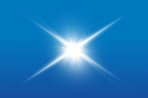 Glow isolated white light effect, lens flare, explosion, glitter, line Stock Illustration