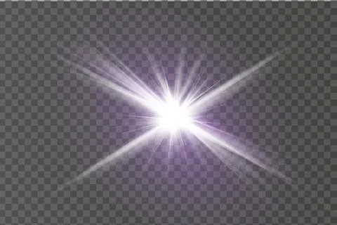 Glow isolated white light effect, lens flare, explosion, glitter, line Stock Illustration