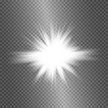Glow isolated white light effect, lens flare Illustrazione stock