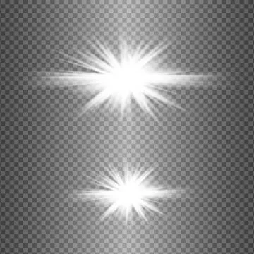 Glow isolated white light effect, lens flare Stock Illustration