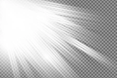 Glow isolated white light effect, lens flare Stock Illustration