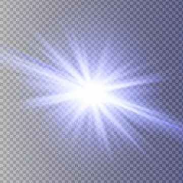 Glow isolated white light effect Stock Illustration